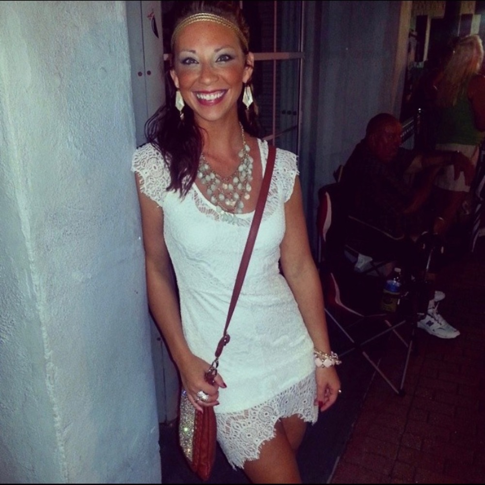 White lace dress